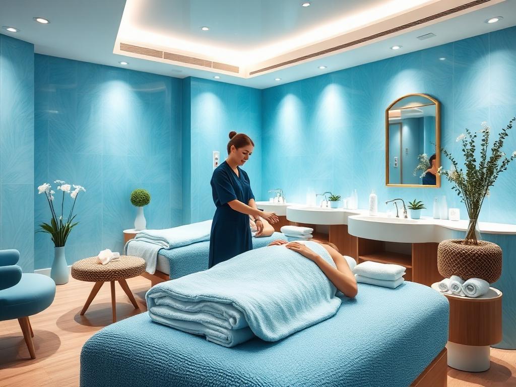 Professional massage therapist providing spa service - how much to tip for massage and spa treatments